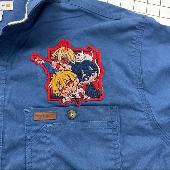 Carhartt Work shirt x Chainsaw Man  sz large button shirt A46 - Picture 5 of 6